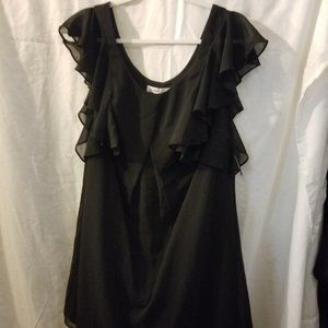 BCBGeneration Women's Black Cascade Sleeve Tent Mini Dress Small NWT